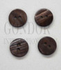 1pc Fresh Water Pearl button brown 2H 18Lx1.8mm