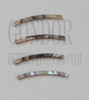 1pc Green abalone strips curved 3.17x25x1.3x120mm
