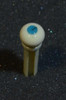 1 set Guitar bridge pins Size 2A bone with Turquoise dot