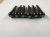 1 set Guitar bridge pins Size 2A Ebony Turquoise dot