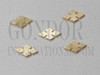 1pc Gold MOP notched diamonds 14.5x7.5x1.5mm