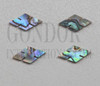 1pc Paua notched diamonds 14.5x7.5x1.5mm