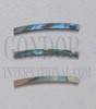 1pc Paua strips curved 1.6x25x1.3x76.2mm
