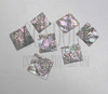 1oz Red abalone blanks mix size heart 1.3mm