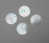 1pc White MOP discs 18.77x0.12mm 1.55mm Center hole
