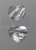1pc White MOP inlay heart 20x20x1.5mm
