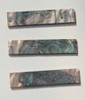 Green abalone (Mexican green abalone) flat inlay blanks size 11.5mm (0.453") width x 35mm (1.38") length x 1mm (0.04") thickness A grade good on both sides.