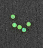 Opal dots OP56 2 x 1.3mm flat pcs made to specific diameter and thickness made from manufactured opal suitable for inlay, fingerboard markers, jewellery, Opal dots can be worked same way as mother of pearl and are of similar hardness.
