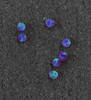 Opal dots OP52 2 x 1.3mm flat pcs made to specific diameter and thickness made from manufactured opal suitable for inlay, fingerboard markers, jewellery, Opal dots can be worked same way as mother of pearl and are of similar hardness.