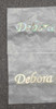 Precut logo Debora size 5mm height capital letter x 20mm width x 1.5mm thickness available in G. MOP, Paua shell and W. MOP shell. You can choose the option while ordering.