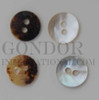 Agoya (Akoya) buttons 2 hole size L18 natural finished button