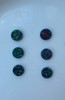 Opal dots OP29 5 x 1.3mm flat pcs made to specific diameter and thickness made from manufactured opal suitable for inlay, fretboard markers, jewellery, Opal dots can be worked same way as mother of pearl and are of similar hardness.