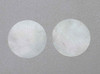 White Mother of Pearl discs 35mm (1.38") diameter x 2.5mm (0.1") thickness - round flat shell pcs polished 1 side cut to precise diameter and thickness. Ideal for watch dials, buttons and jewellery decorations. All discs are A grade good on both sides.