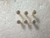 1 set Guitar bridge pins Size 2A bone with brass + Paua dot