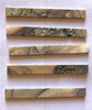 Red abalone flat inlay blanks size 4mm (0.16") width x 43mm (1.69") length x 2.5mm (0.1") thickness. A grade good on both sides.
