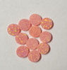 Opal dots OP24 9 x 1.3mm flat pcs made to specific diameter and thickness made from manufactured opal suitable for inlay, fretboard markers, jewellery, Opal dots can be worked same way as mother of pearl and are of similar hardness.