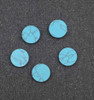 Turquoise STURM2 dots 9.5mm diameter x 1.3mm thickness - round flat pcs cut to precise diameter and thickness. Ideal for use in inlay applications - for fretboard markers, and general inlay or jewellery decorations. All dots are A grade good on both sides.