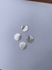 White Mother of Pearl polished discs both sides 18mm (0.71") diameter x 1.3mm (0.05") thickness  - round flat shell pcs cut to precise diameter and thickness. Ideal for inlay applications, watch dials and jewellery decorations. All discs are A grade good on both sides.<br />