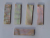 Awabi flat inlay blanks 9.5x43x1mm B grade - may contain shell skin or worm damage mostly on 1 side only also used as Awabi (Goldfish) bow slides B grade for violin and cello.