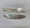 White Mother of Pearl fishing lures (fishing spoons) size 22mm wide x 140mm long specially cut and polished solid shell pcs. Made to specific bent shape no holes.