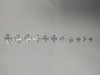 White Mother of Pearl Maltese cross inlay set. Some uses include fretboard markers, musical instrument inlay, furniture inlay and other general decorative inlay and jewellery applications. All pcs are A grade.