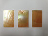 Gold MOP flat inlay blanks size 30mm (1.2") width x 50mm (2.04") length x 1.5mm (0.06") thickness A grade polished 1 side.