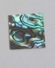 Paua abalone (New Zealand Paua shell) flat inlay blanks A grade polished 1 side size 25mm (0.98") width x 25mm (0.98") length x 1.5mm (0.06") thickness good on both sides.