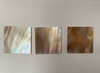 Brownlip Mother of Pearl flat inlay blanks 25mm (0.98") width x 25mm (0.98") length x 1mm (0.04") thickness. A grade.