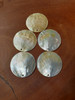 1pc Mother of Pearl polished discs with hole 40mm