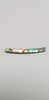 Paua abalone laminated shell curved strips 2mm (0.08") width x 24mm (0.9") length x 1.5mm (0.06") thickness x 110mm (4.33") inside diameter. A grade quality  flat and uniform in thickness and width. Ideal for use in purfling and rosettes on musical instruments - Ukuleles, guitars, mandolins etc. as well as in furniture, jewellery and other decorative applications.