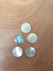 1pc Red abalone discs domed polished 1 side 15 x 2.5mm