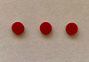 Red Dino Bone dots 14mm diameter x 1.5mm thickness - round flat pcs cut to precise diameter and thickness. Ideal for use in inlay applications - for fretboard markers, and general inlay or jewellery decorations. All dots are A grade good on both sides.