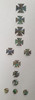 1set Paua iron Cross inlay set 1.5mm