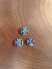 1pc Paua inlay iron Cross 6 x 1.5mm