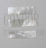 White Mother of Pearl flat inlay blanks size 6.35mm width x 33mm length x 1mm (0.04") thickness polished 1 side A grade good on both sides.