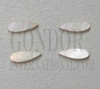 White Mother of Pearl inlay tear drop 5.2 x 15.7 x 1.7mm thickness. Some uses include fretboard markers, musical instrument inlay, furniture inlay and other general decorative inlay and jewellery applications. All pcs are A grade.