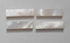 White Mother of Pearl flat nut blanks size 8mm (0.315" width x 45mm (1.77") length x 6mm (0.236") thickness A grade good on both sides.