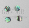 Paua shell dots 5mm diameter x 1.5mm thickness are round flat shell pcs cut to precise diameter and thickness. Ideal for use in inlay applications - for fretboard markers and general inlay or jewellery decorations. All dots are A grade.