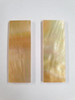 One piece Gold MOP flat inlay blanks size 25.4mm (1") width x 63.5mm (2.5") length x 2.5mm (0.098") thickness A grade. Polished 1 side.