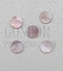 Pink mussel shell dots 8mm diameter x 1.3mm thickness are round flat shell pcs cut to precise diameter and thickness. Ideal for use in inlay applications - for fretboard markers and general inlay or jewellery decorations. All dots are A grade.