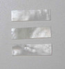 White Mother of Pearl flat inlay blanks size 15mm (0.59") width x 40mm (1.575") length x 1mm (0.04") thickness A grade good on both sides.