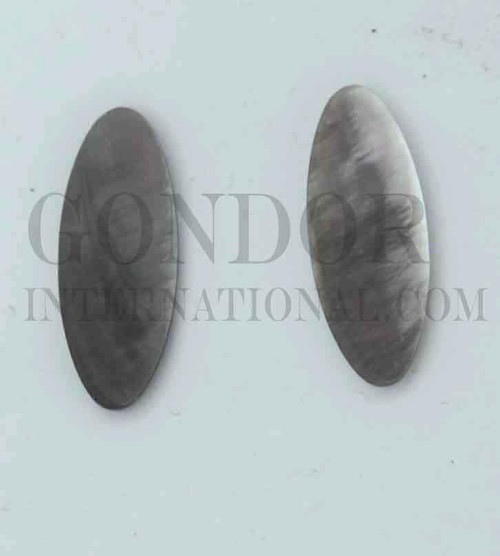 1pc Black MOP cabochons oval 10.3x26.2xx2.5mm