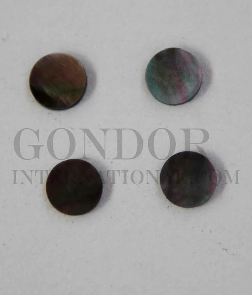 1pc Black MOP domed finger button 14x2mm