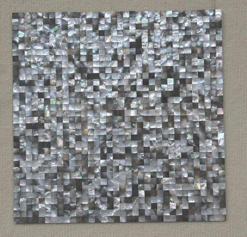 1pc Black MOP tile on mesh 505 x 505 x 1.5mm