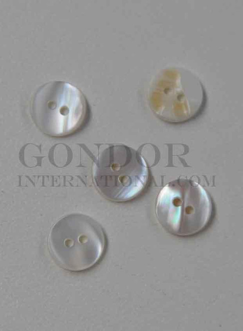 1pc Brown mussel buttons 2H 18Lx2mm