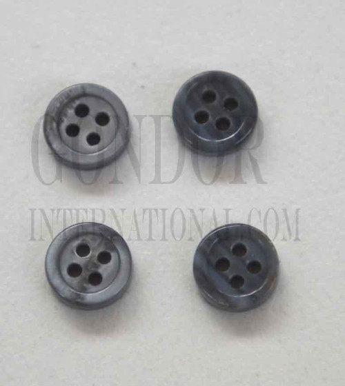 1pc Fresh Water Pearl button grey 4H 16Lx3mm