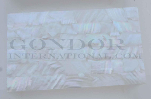 1pc Fresh Water Pearl laminated sheet white 135x235x2mm