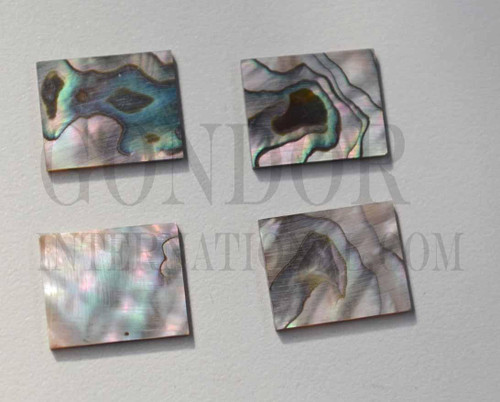 1pc Green abalone blanks 18x22x1.5mm