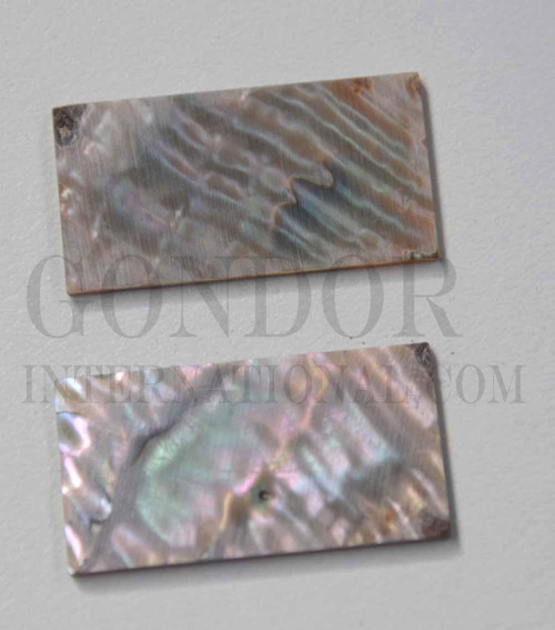 1pc Green abalone blanks rippled 22x42x1.5mm