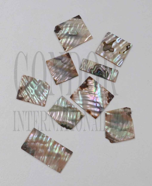 1oz Green abalone blanks rippled mix size 1.5mm